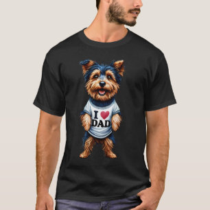 Australian Terrier Dad I Love Dad Australian T-Shirt