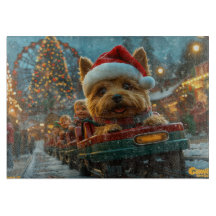 Australian Terrier Dog Roller Coaster Christmas