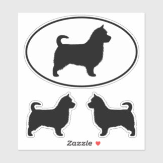 Australian Terrier Dog Silhouettes with Long Tail