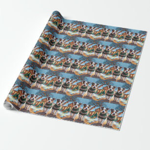 Australian Terrier Dogs Christmas Snow Holiday Wrapping Paper