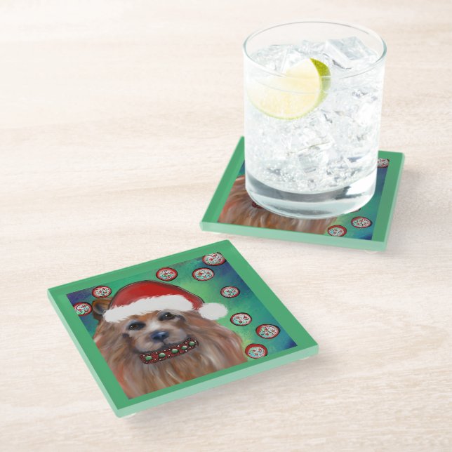  AUSTRALIAN TERRIER GLASS COASTER (Angled)
