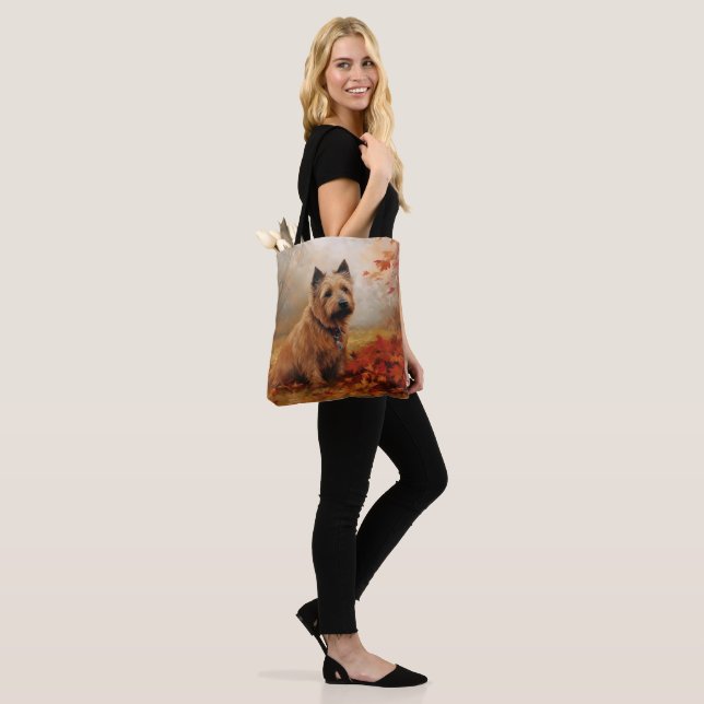 Australian Terrier in Autumn Leaves Fall Inspire Tote Bag (On Model)
