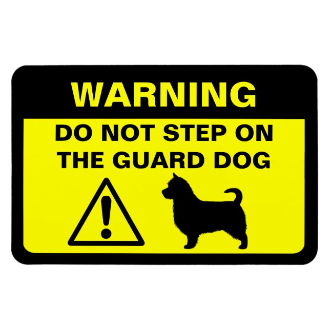 Australian Terrier (long tail) Guard Dog Warning Magnet (Horizontal)