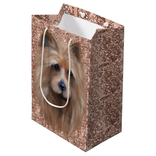  AUSTRALIAN TERRIER   MEDIUM GIFT BAG (Front Angled)