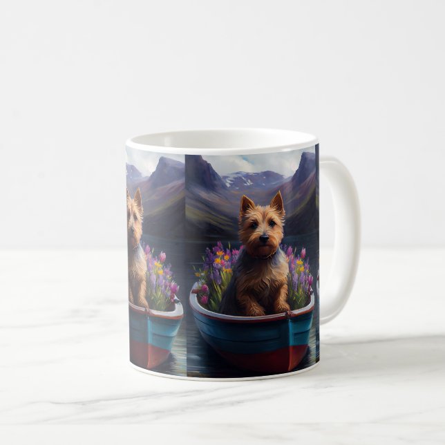 Australian Terrier on Paddle: A Scenic Adventure Coffee Mug (Front Right)