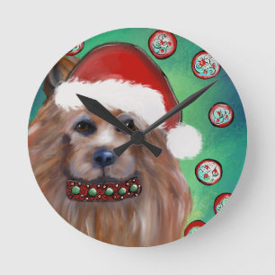 AUSTRALIAN TERRIER ROUND CLOCK