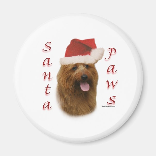 Australian Terrier Santa Paws Magnet (Front)