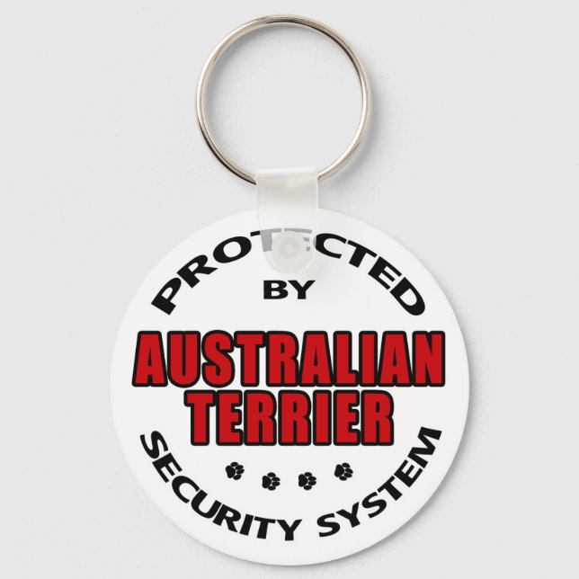 Australian Terrier Security Key Ring (Front)