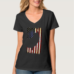 Australian Terrier Silhouette American Flag 4th Of T-Shirt