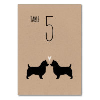 Australian Terrier Silhouettes Wedding Reception