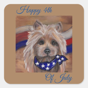  AUSTRALIAN TERRIER   SQUARE STICKER