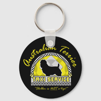 Australian Terrier Taxi Service Key Ring