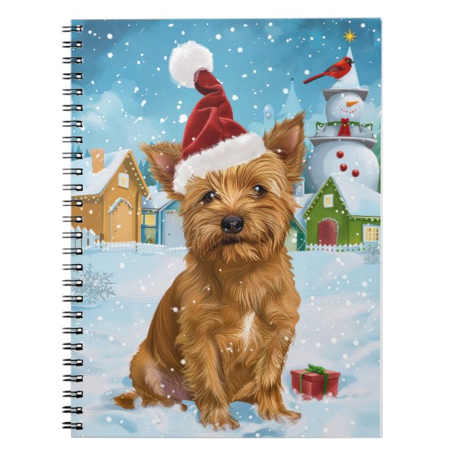 Australian Terrier Winter Wonderland Christmas  Notebook (Front)