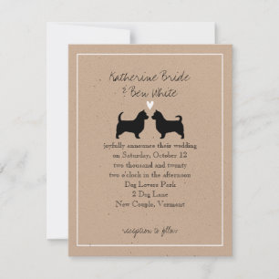 Australian Terriers with Long Tails Wedding Invitation