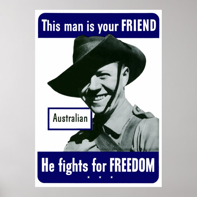 Australian -- This Man Is Your Friend Poster (Front)