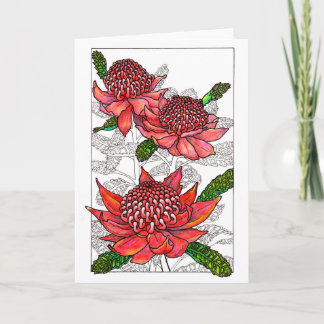 Australian Waratahs Floral Design Card