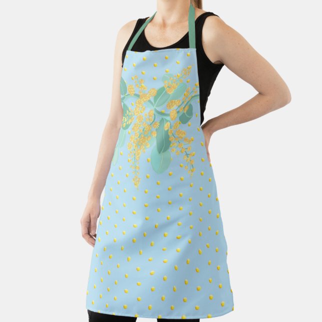 Australian wattle blossoms apron (Insitu)