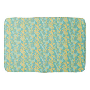 Australian wattle blossoms bath mat