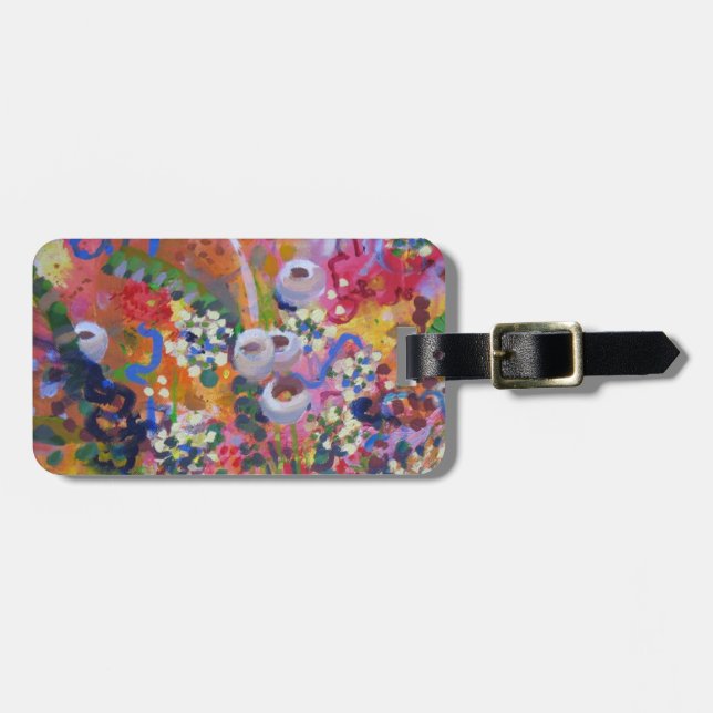 Australian wildflowers luggage tag (Front Horizontal)