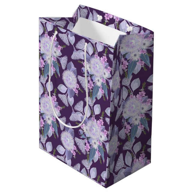 Australian Wildflowers  Medium Gift Bag (Back Angled)