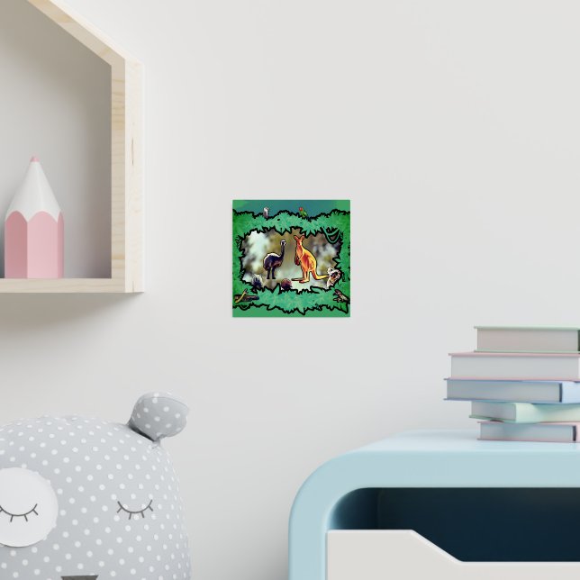 Australian Wildlife Bushland Frame Foil Prints (In Situ (Nursery))