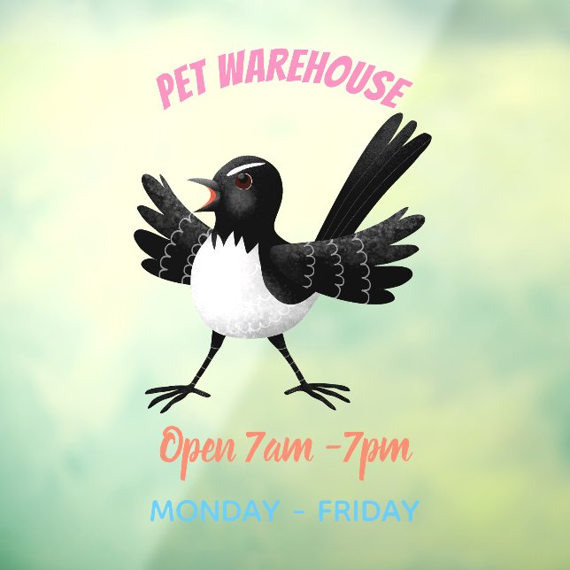 Australian Willie Wagtail cartoon (Sheet 3)