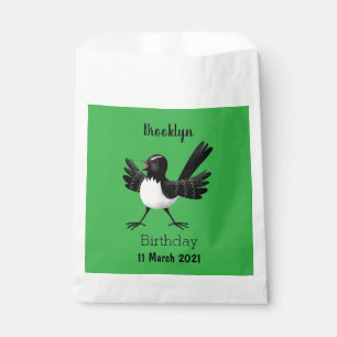 Australian Willie Wagtail cartoon  Favour Bags
