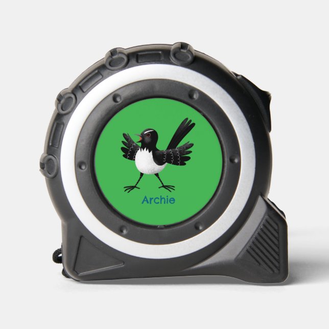 Australian Willie Wagtail cartoon personalised 1 (Front)