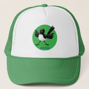 Australian Willie Wagtail cartoon personalised Trucker Hat