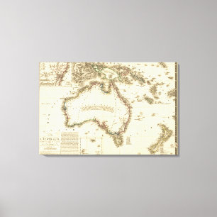 AustraliaPanoramic MapAustralia 2 Canvas Print
