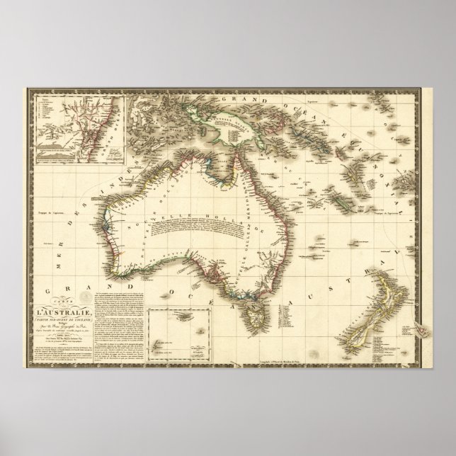 AustraliaPanoramic MapAustralia 2 Poster (Front)
