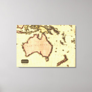 AustraliaPanoramic MapAustralia Canvas Print