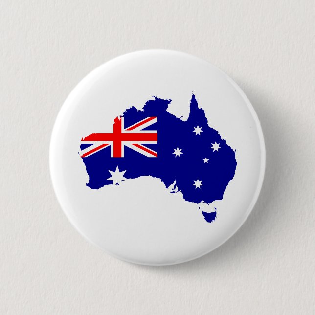 australia's flag 6 cm round badge (Front)