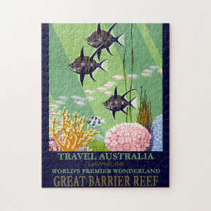 Australia's Great Barrier Reef Queensland Vintage Jigsaw Puzzle
