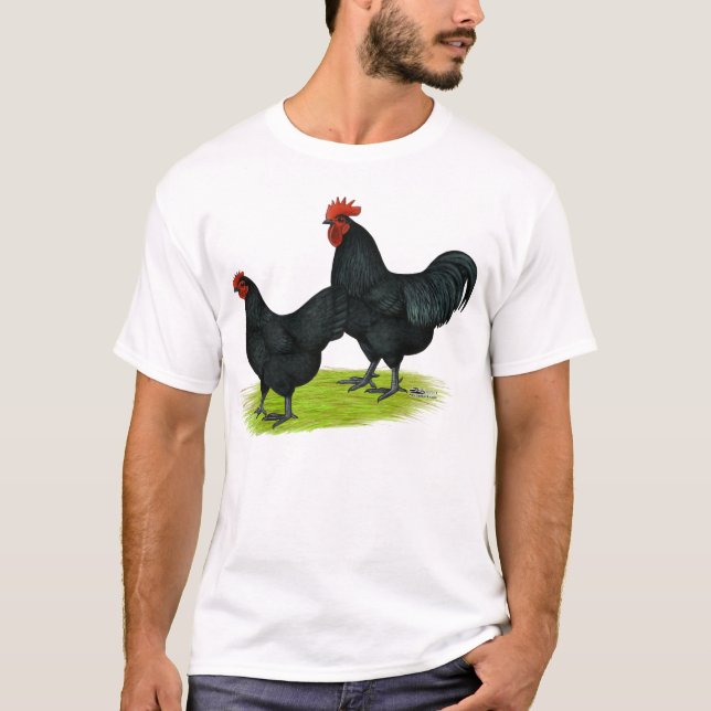 Australorp Black Chickens T-Shirt (Front)