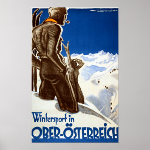 " Austria: 1930s/today Oö - Wintersport Travel Poster