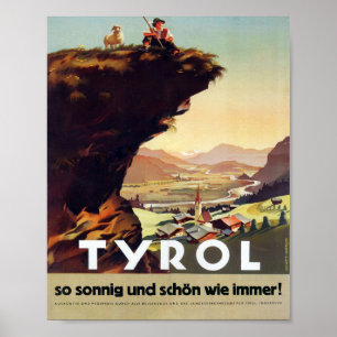 " Austria: 1947/today Tyrol - Summer Travel  Poster