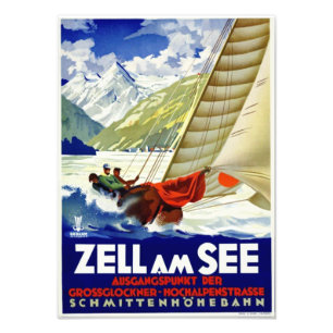 " Austria: 1950s/today - Zell am See Werbe Photo Print