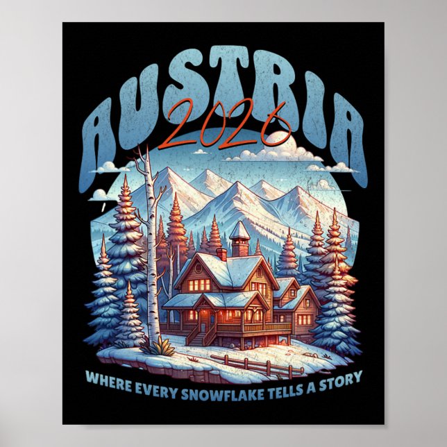 Austria 2026 Trip! Matching Austrian Vacation  Poster (Front)