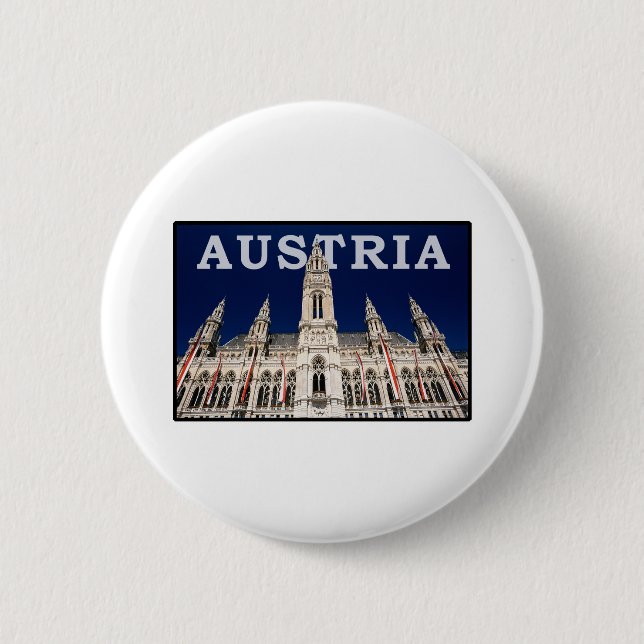 Austria 6 Cm Round Badge (Front)