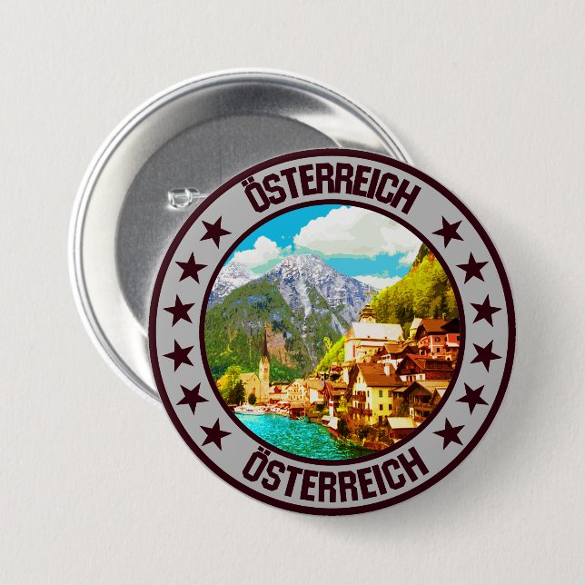 Austria                                            7.5 cm round badge (Front & Back)