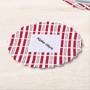 Austria and Austrian Flag Tiled Personalised  Paper Coaster