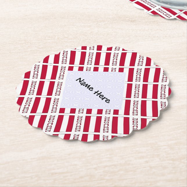 Austria and Austrian Flag Tiled Personalised  Paper Coaster (Angled)