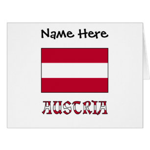 Austria and Austrian Flag with Your Name