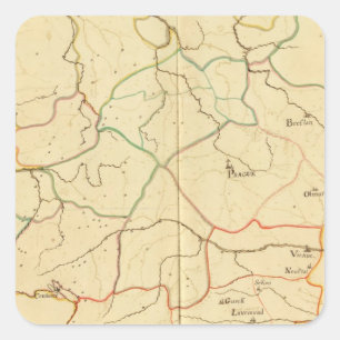Austria and Czech Republic 2 Square Sticker