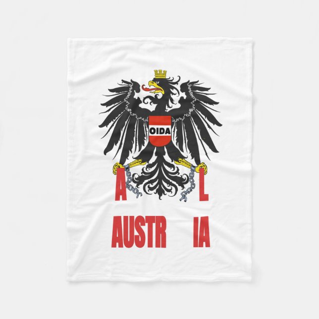 Austria Australia Confusion With Eagles Fleece Blanket (Front)
