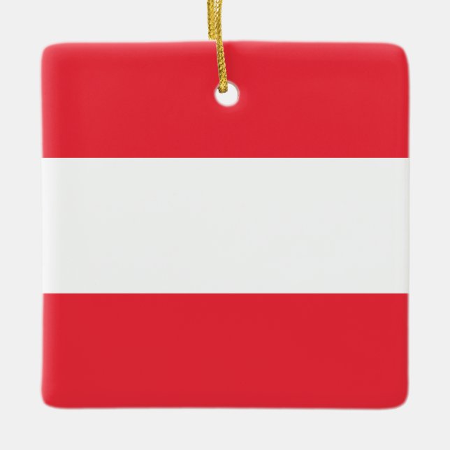 Austria (Austrian) Flag Ceramic Ornament (Front)