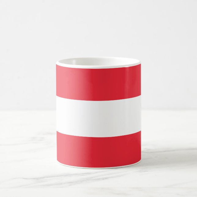 Austria (Austrian) Flag Coffee Mug (Center)
