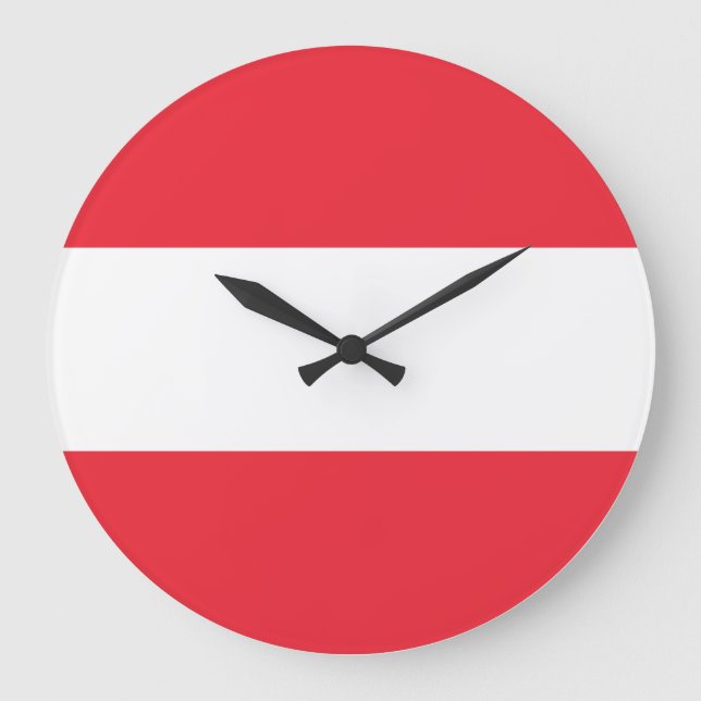 Austria (Austrian) Flag Large Clock (Front)