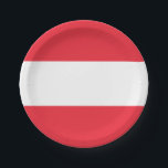 Austria (Austrian) Flag Paper Plate<br><div class="desc">Customisable World Flag Products - Please feel free to add your own text.</div>